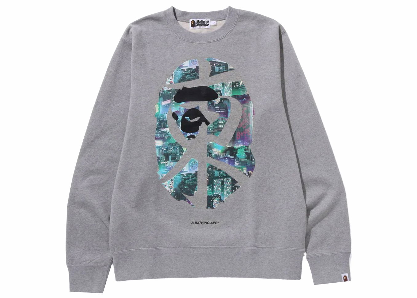 Mikina BAPE BAPE Neon Tokyo Crewneck (FW23) Gray Šedá | 1J72-113-006, 0