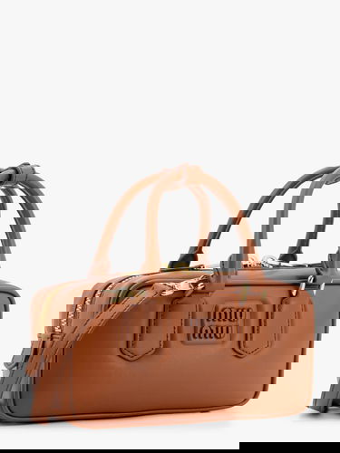 Kabelka Miu Miu Leather Top Handle Bag Hnedá | 5BB142VOONCR3F0046, 2
