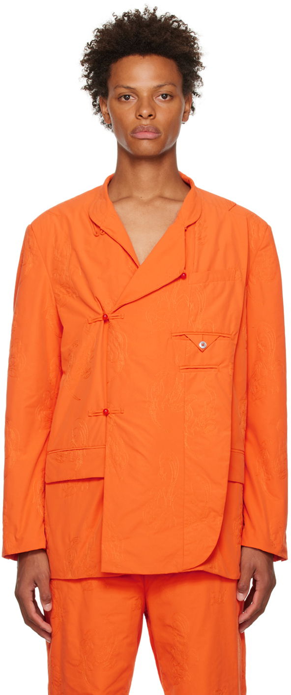 Bunda Feng Chen Wang Feng Chen Wang Embroidered Blazer Oranžová | FMF14JK37O, 0