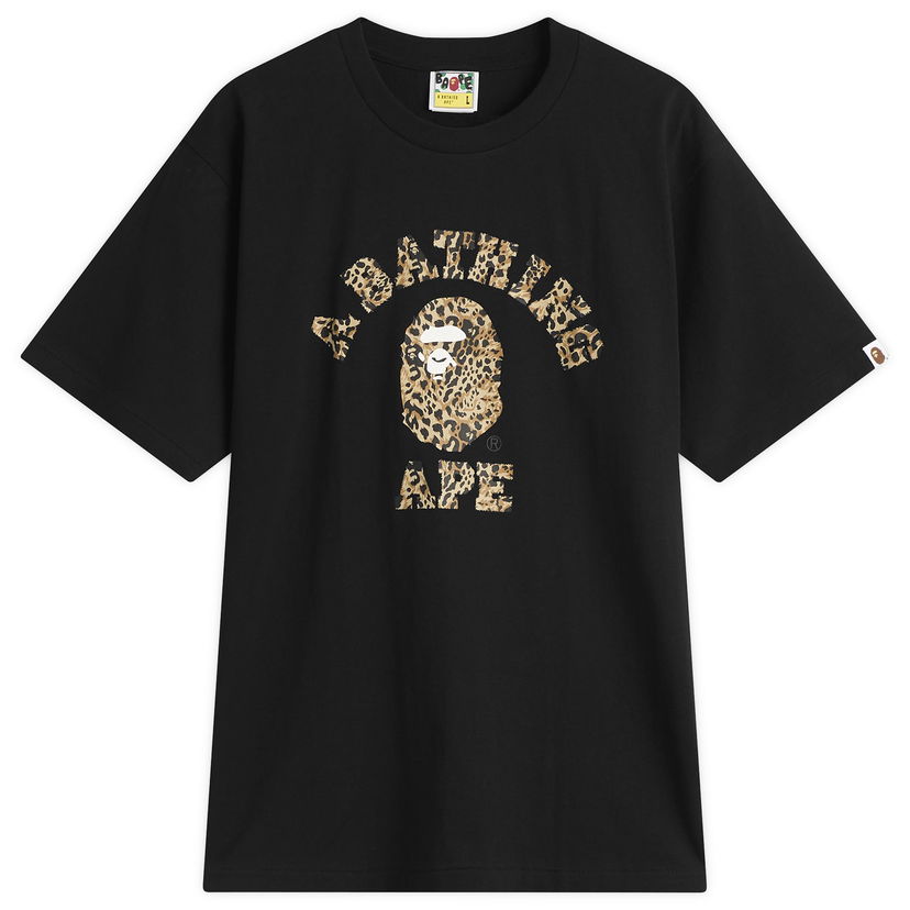 Tričko BAPE Wild Leopard College T-Shirt Čierna | 001TEL801039M-BBE