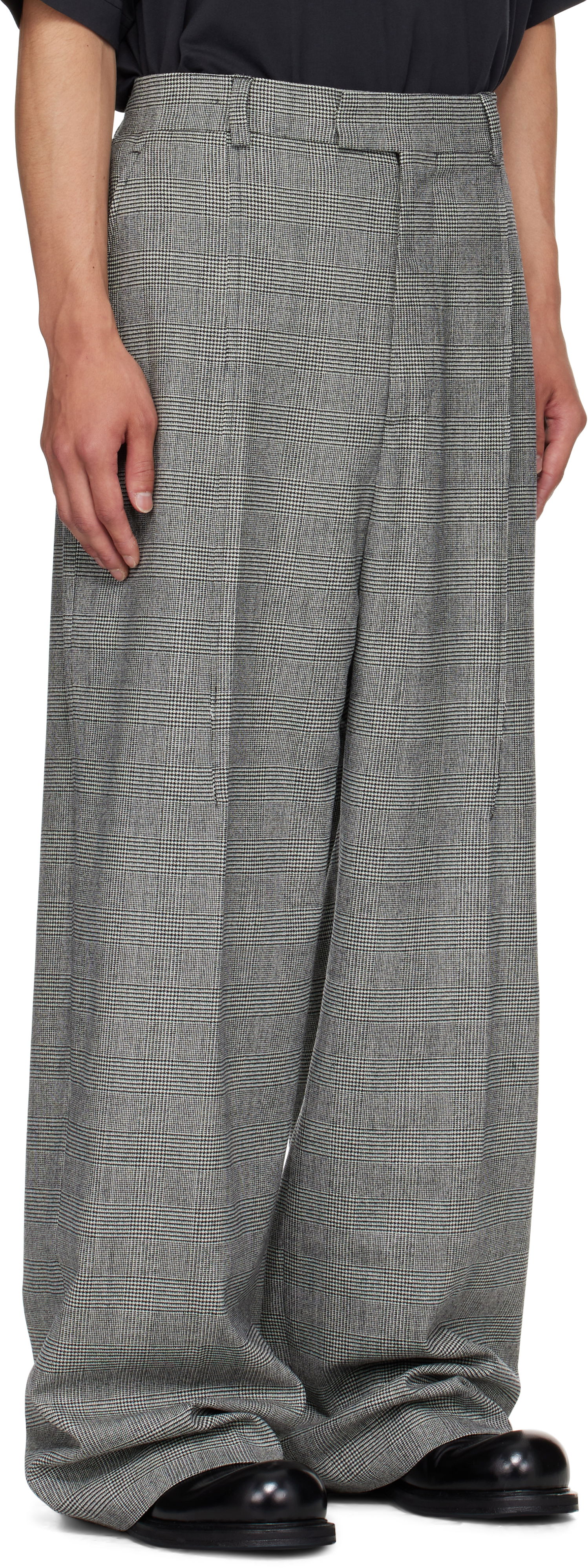 Nohavice VETEMENTS VETEMENTS Cut Baggy Tailored Trousers Šedá | UH76TP350GC, 1
