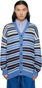 Marni Lightweight Fuzzy Wuzzy Stripe Cardigan
