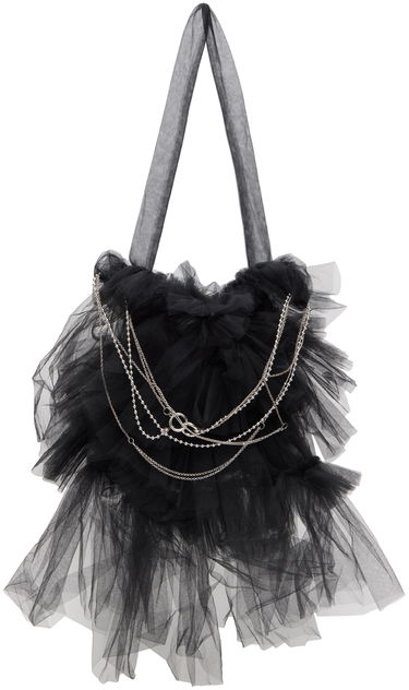 Tote bag Collina Strada Collina Strada Small Mist Tulle Tote Bag with Chains Čierna | XX9019, 0