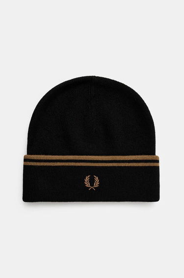 Kulicha Fred Perry Twin Tipped Merino Wool Beanie Čierna | C9150.S77, 0