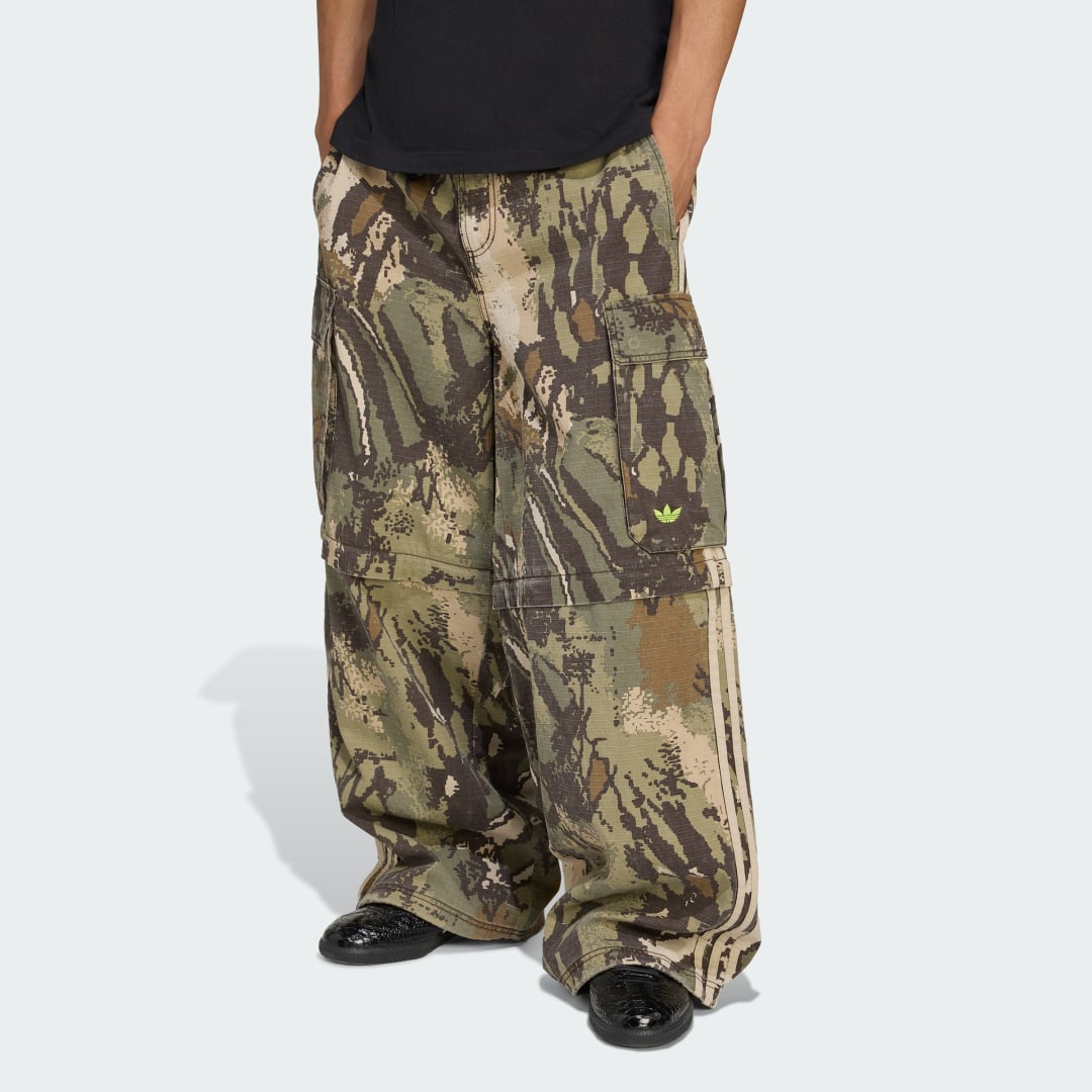 Cargo nohavice adidas Performance Convertible Camo Cargo Pants Zelené | KD2254, 0