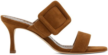 Doplnky Manolo Blahnik Manolo Blahnik Gable Suede Heeled Sandals Hnedá | 419-0479, 0