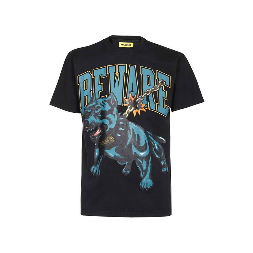 Tričko MARKET Beware Dog Washed Tee Čierna | 399001086, 0