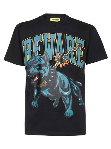 Tričko MARKET Beware Dog Washed Tee Čierna | 399001086