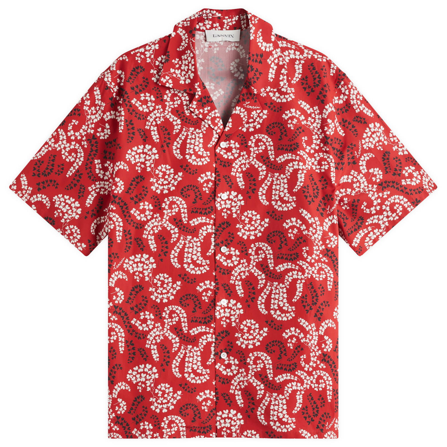 Košeľa LANVIN Lanvin Rateau Print Bowling Shirt Červená | RM-SI0019-6058-P25-361, 0