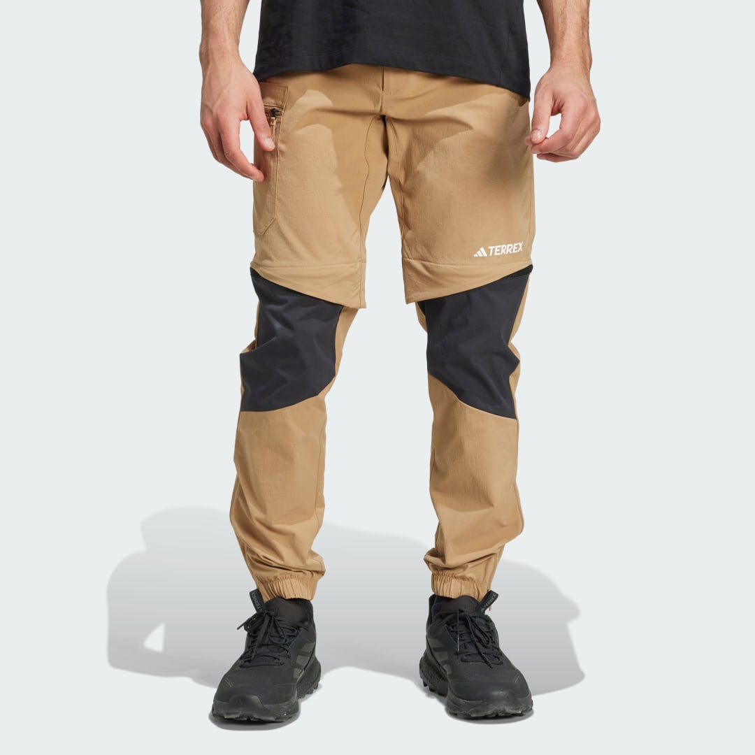 Nohavice adidas Performance Terrex Utilitas Hiking Zip-Off Pants Béžová | JM7401, 0