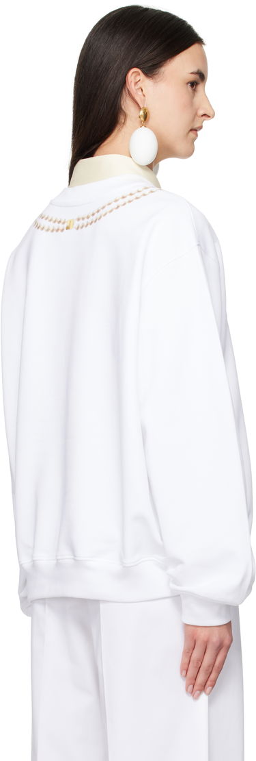 Sveter Moschino Moschino Breakfast Sweatshirt Biela | A170705281001, 2
