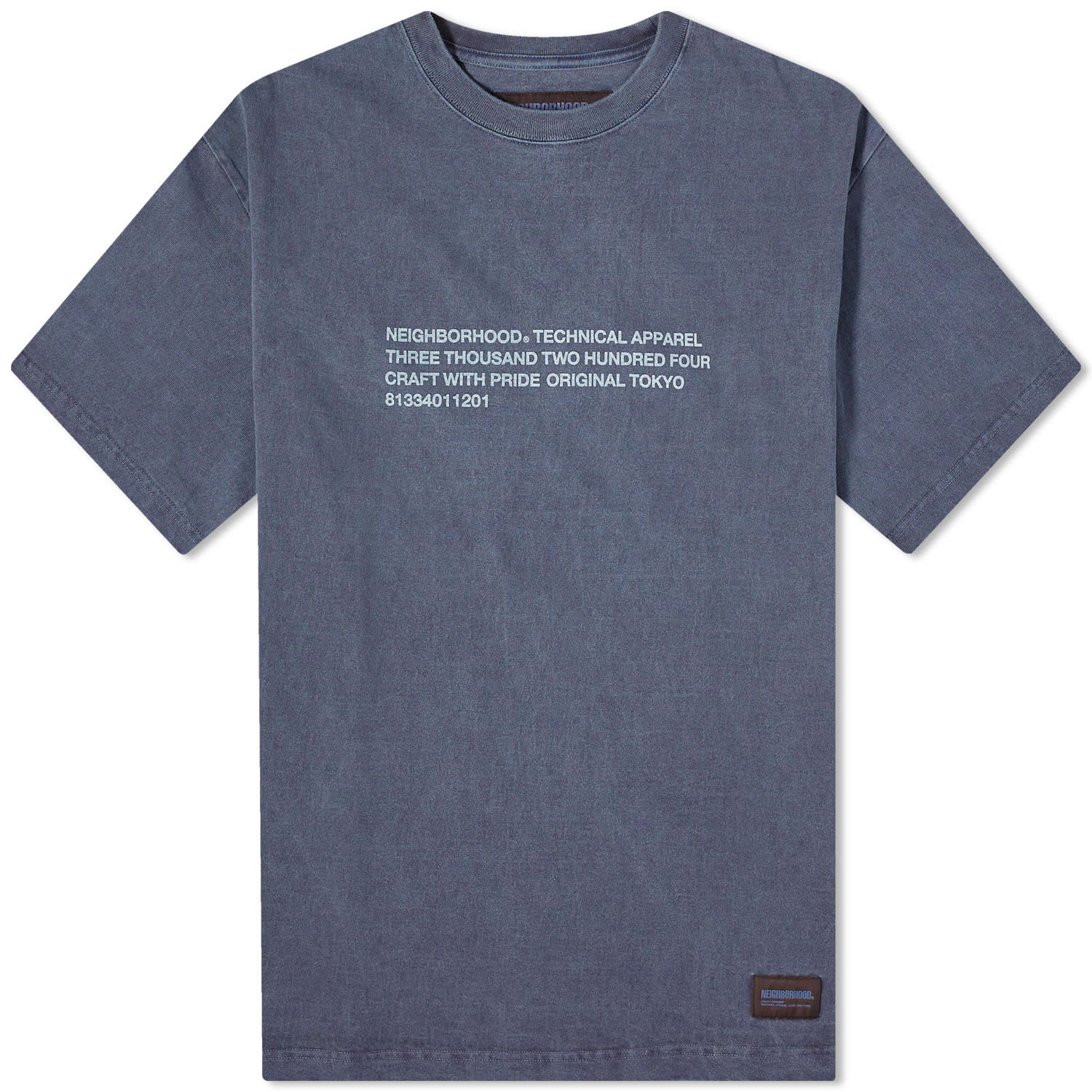 Tričko Neighborhood Pigment Dyed T-Shirt Navy | 232UNNH-CSM02-NY, 0