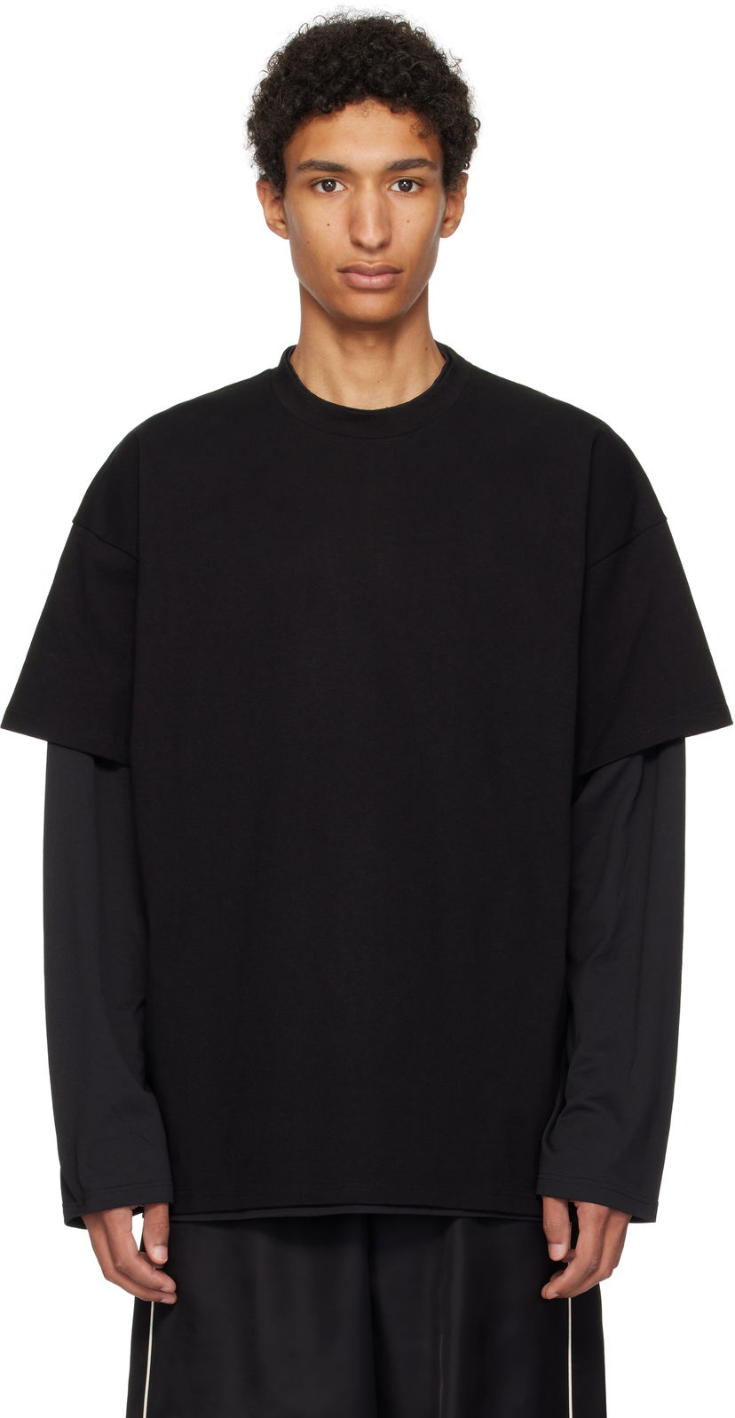 Tričko Jil Sander Jil Sander Cotton Crew-Neck T-Shirt Čierna | J61GC0001_J20332