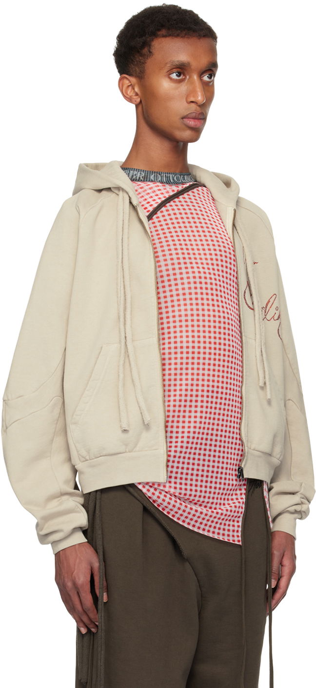 Mikina Ottolinger Ottolinger Oversized Zip Hoodie Béžová | 1150204121, 1