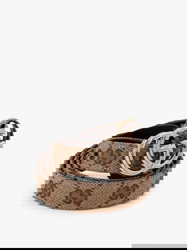 Opasok Gucci Gucci Supreme Canvas Belt with Double G Buckle Béžová | 409417KAAAM9742, 2