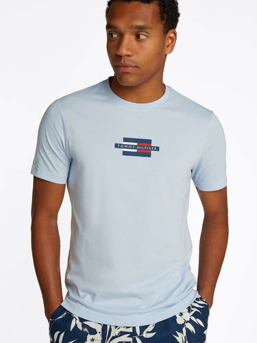 Tričko Tommy Hilfiger Tommy Hilfiger Flag Box T-Shirt Modrá | MW0MW38636C1O, 3