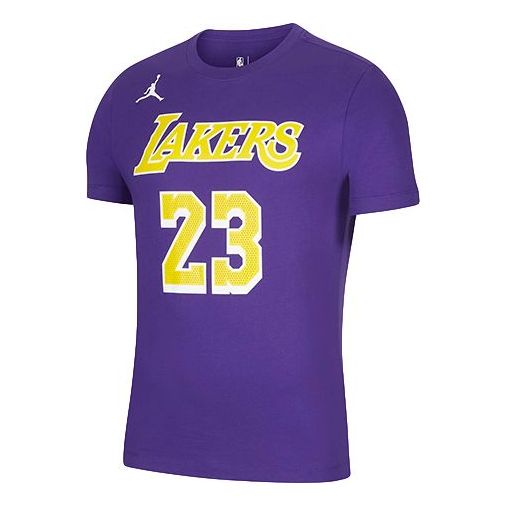 Dres Jordan Jordan NBA Statement Edition Los Angeles Lakers James #23 T-Shirt Fialová | CV9987-551, 0