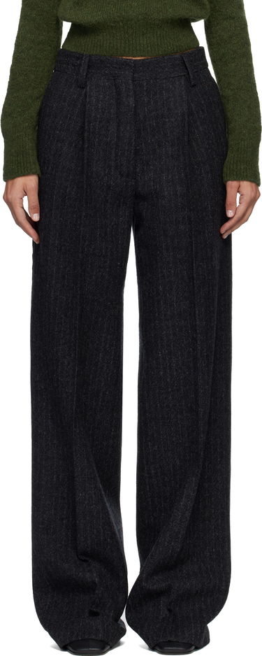 Nohavice Dries Van Noten Dries Van Noten Pinstripe Pleated Wool Trousers Šedá | 252-010922-2042, 0