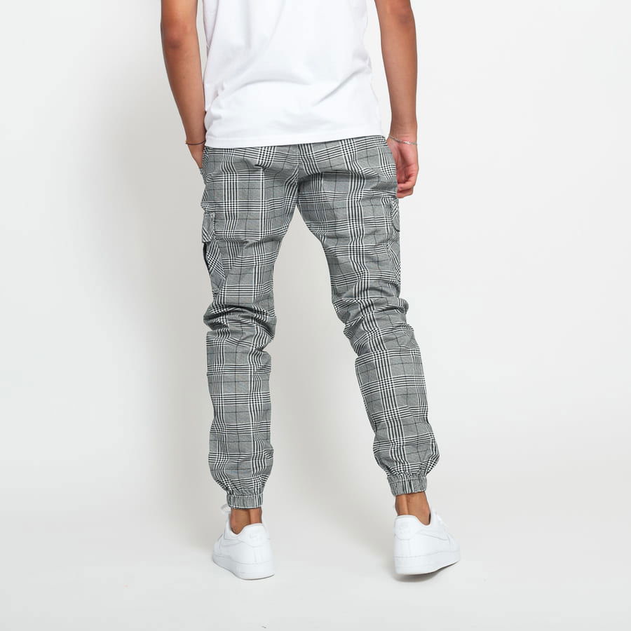 AOP Glencheck Cargo Jog Pants