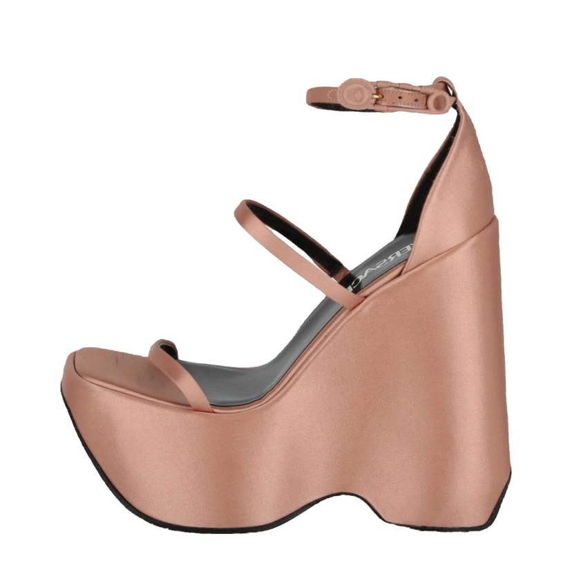 Tenisky a topánky Versace 160mm Triplatform Sandals Blush (Women's) Béžová | 1004483_1A0061_1PF20