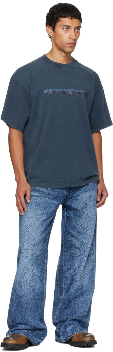 Džínsy Alexander Wang Relaxed Graphic Print Jeans Modrá | 6DC3254830, 3