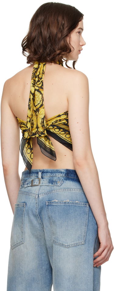 Tielko Versace Versace Barocco Foulard Halter Top Čierna | 1016588_1A11158, 2