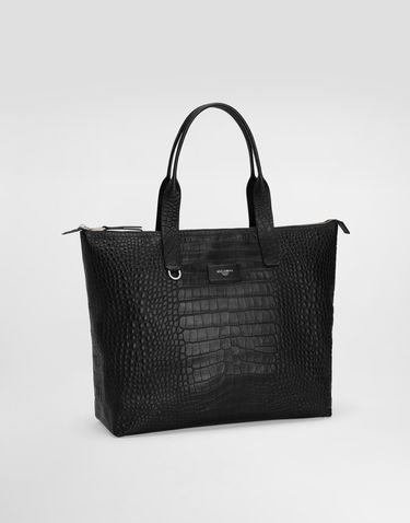 Tote bag Dolce & Gabbana Dolce & Gabbana Crocodile-print Calfskin Shopper Bag Čierna | BM2375AS42280999, 2