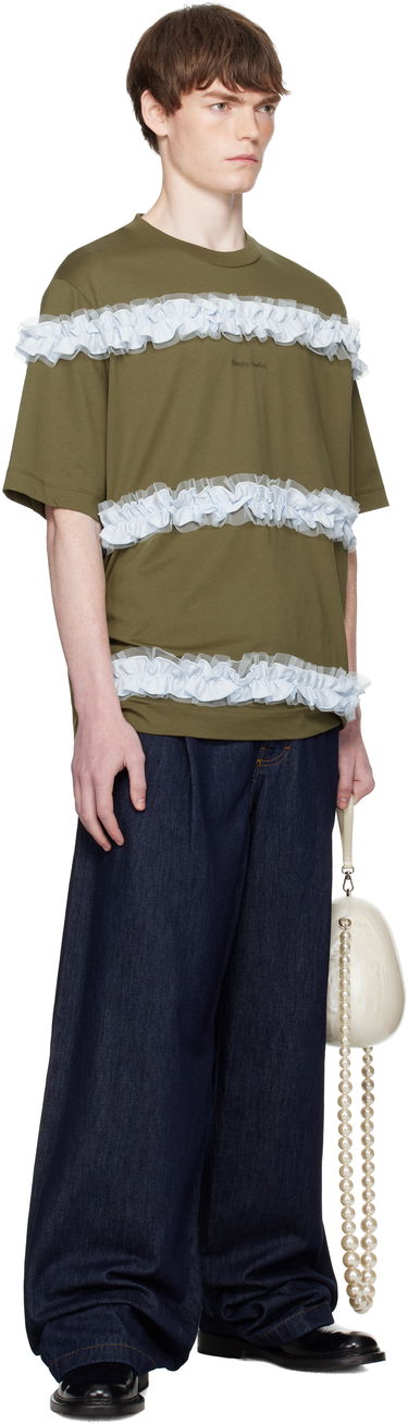 Tričko Simone Rocha Simone Rocha Ruffle Frill T-Shirt Zelené | 5362 0553, 3