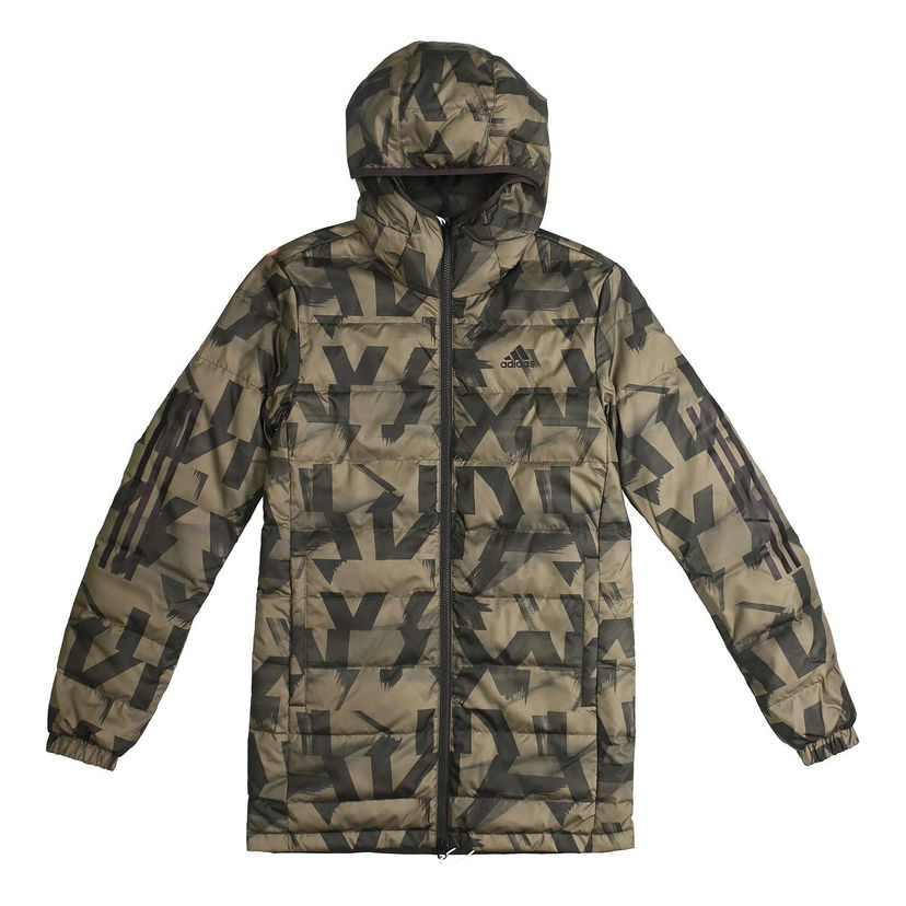 Prešívaná bunda adidas Originals Outdoor Mid-Length Hooded Jacket Zelené | FR6635