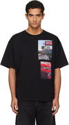 T-shirt with Roadside Scene and Car Photo Patches