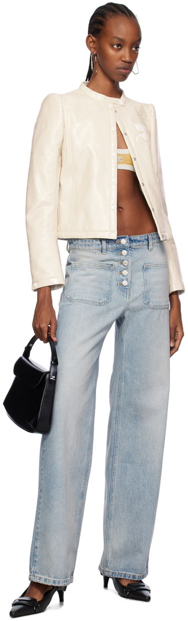 Džínsy Courrèges Multiflex Wide Leg Jeans Modrá | 124DPA187DE0016, 3
