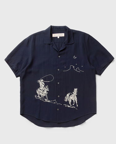 Košeľa One of These Days Into The Distance Cowboy Embroidered Camp Shirt Navy | 01C-16-005-NAVY, 0