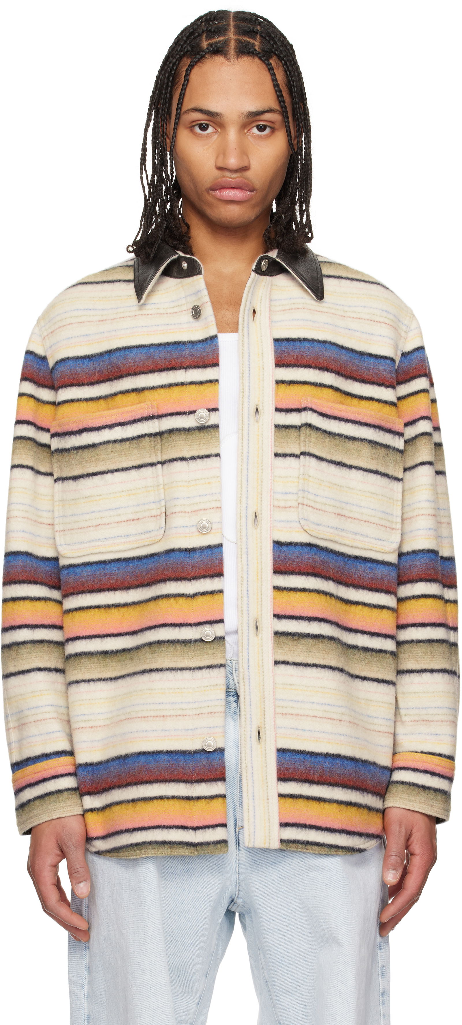 Isabel Marant Duncan Striped Overshirt
