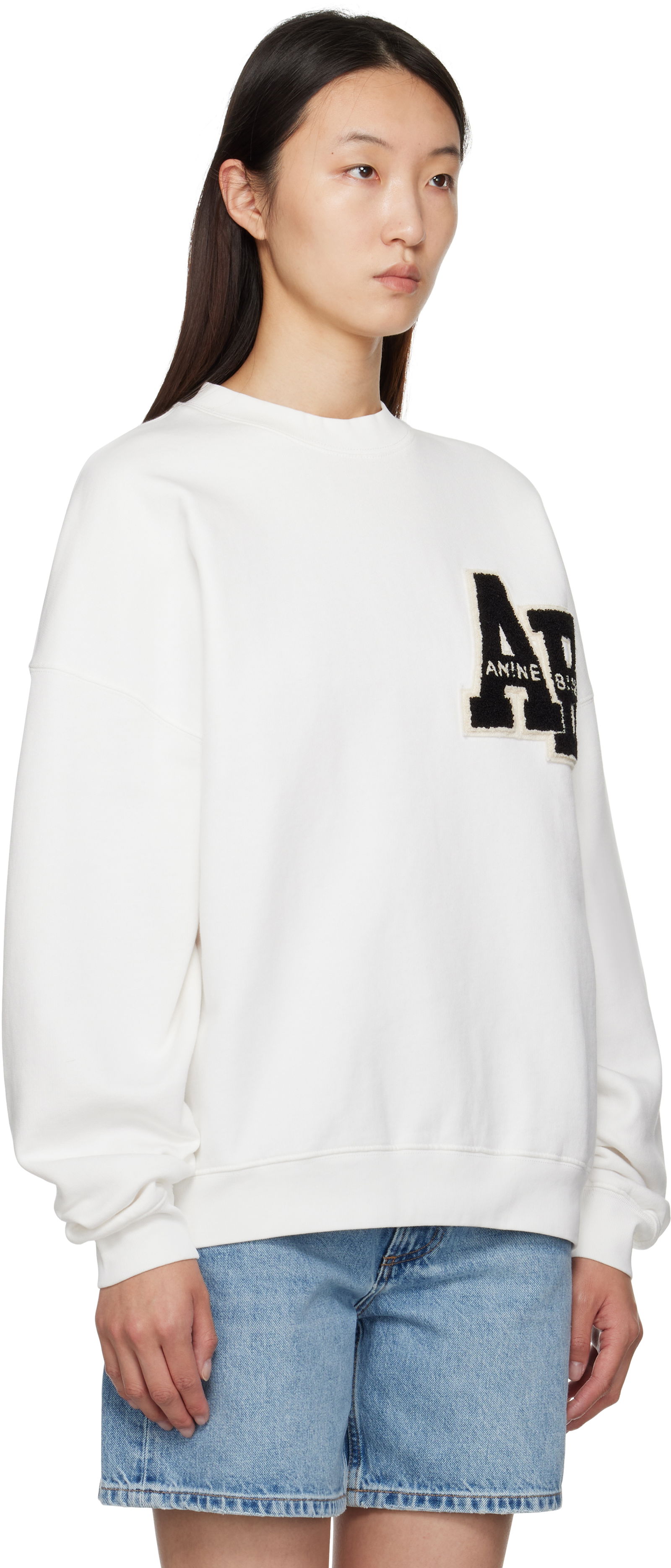Anine Bing Miles Oversized Letterman Sweatshirt