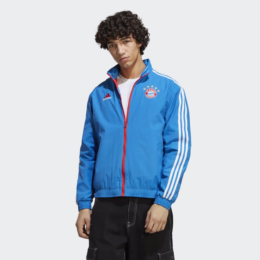 Vetrovka adidas Performance FC Bayern Anthem Windbreaker Jacket Modrá | HT8834