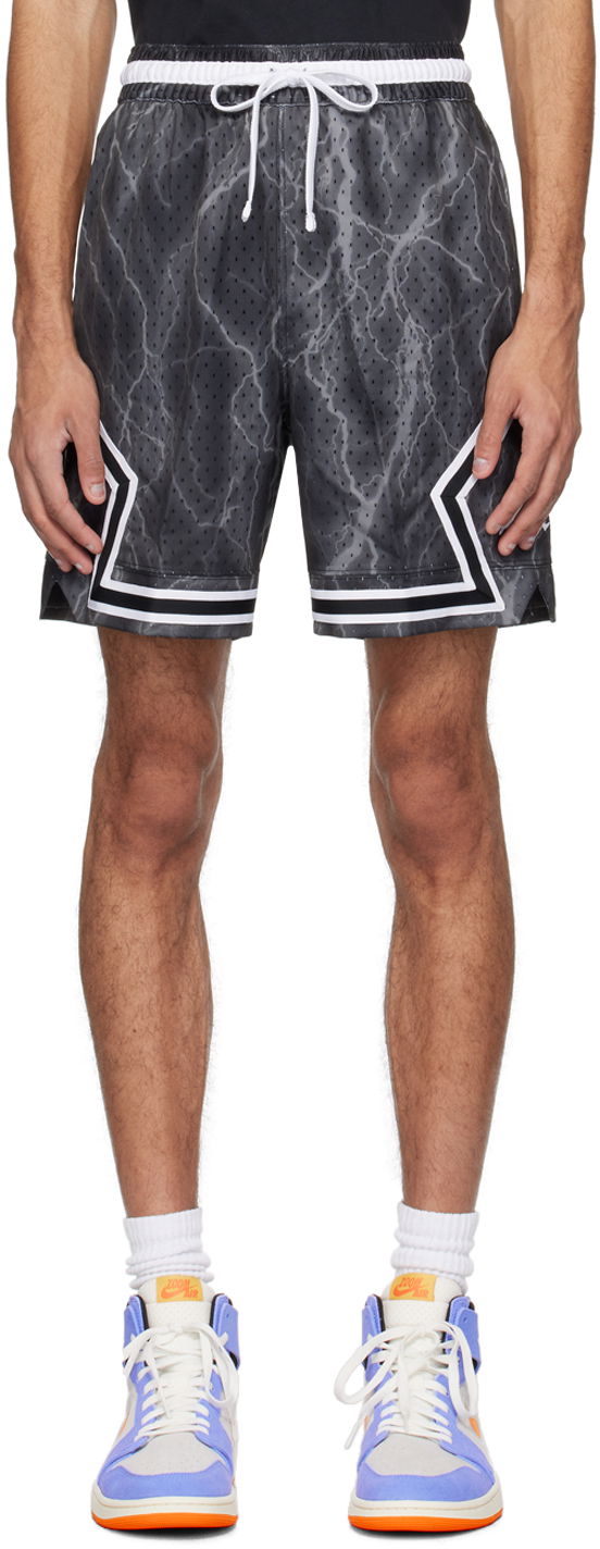 Šortky Jordan Nike Jordan Black AOP Sport Diamond Shorts Šedá | FN5804-013, 0