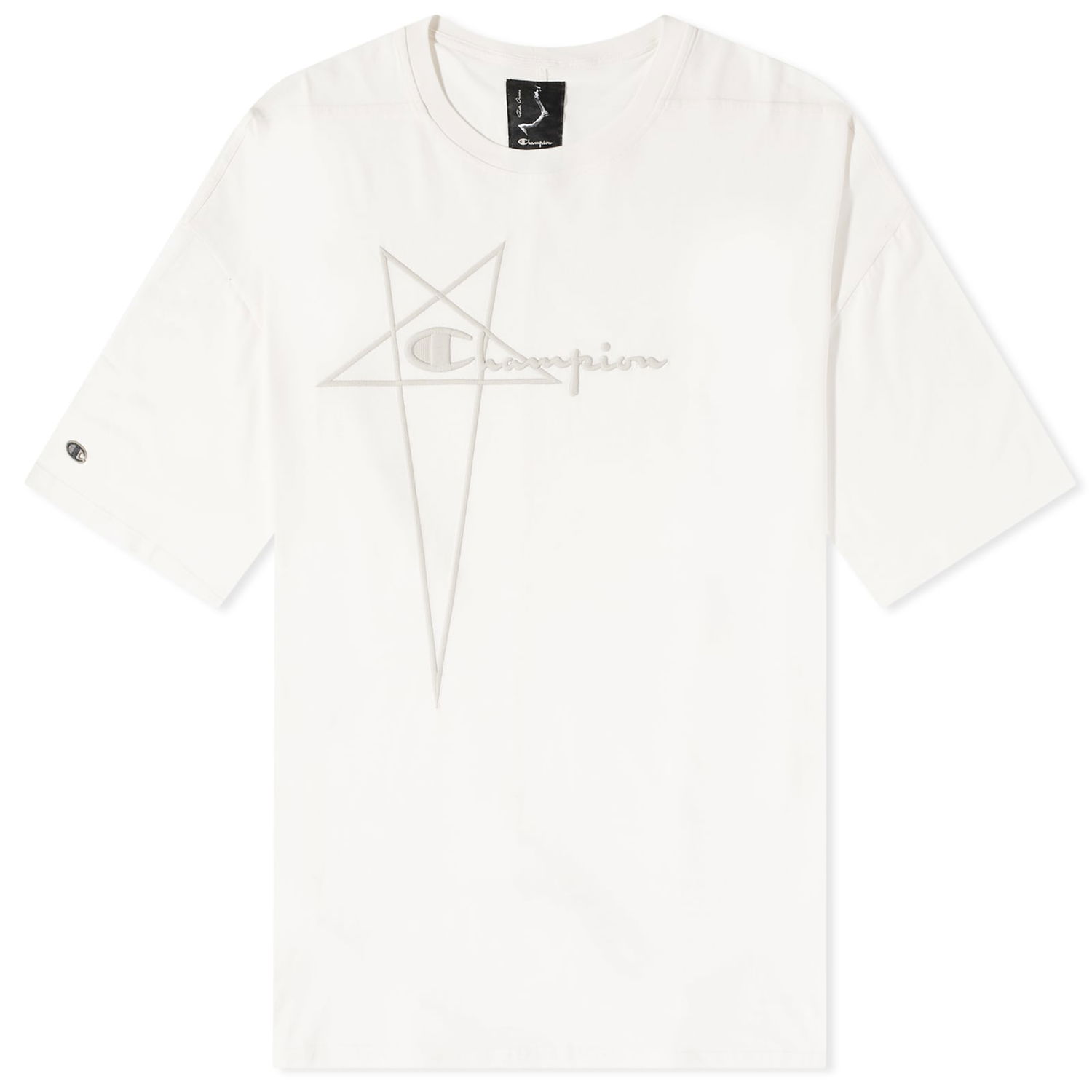 Tričko Rick Owens x Champion Tommy Tee Biela | CM02C9229-CHJEG-11, 0