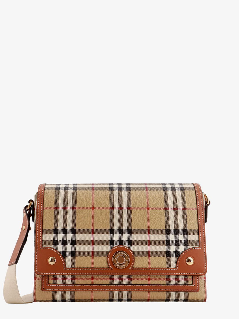 Taška cez rameno Burberry Burberry Vintage Check and Leather Crossbody Bag Béžová | 8066226A9534