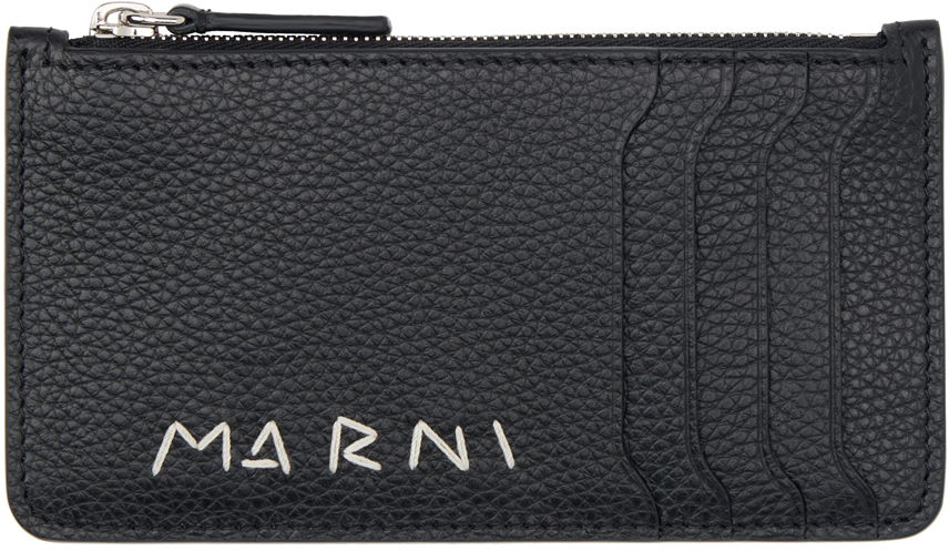 Peňaženka Marni Leather Card Holder Čierna | PFMI0103U1 P6533, 0
