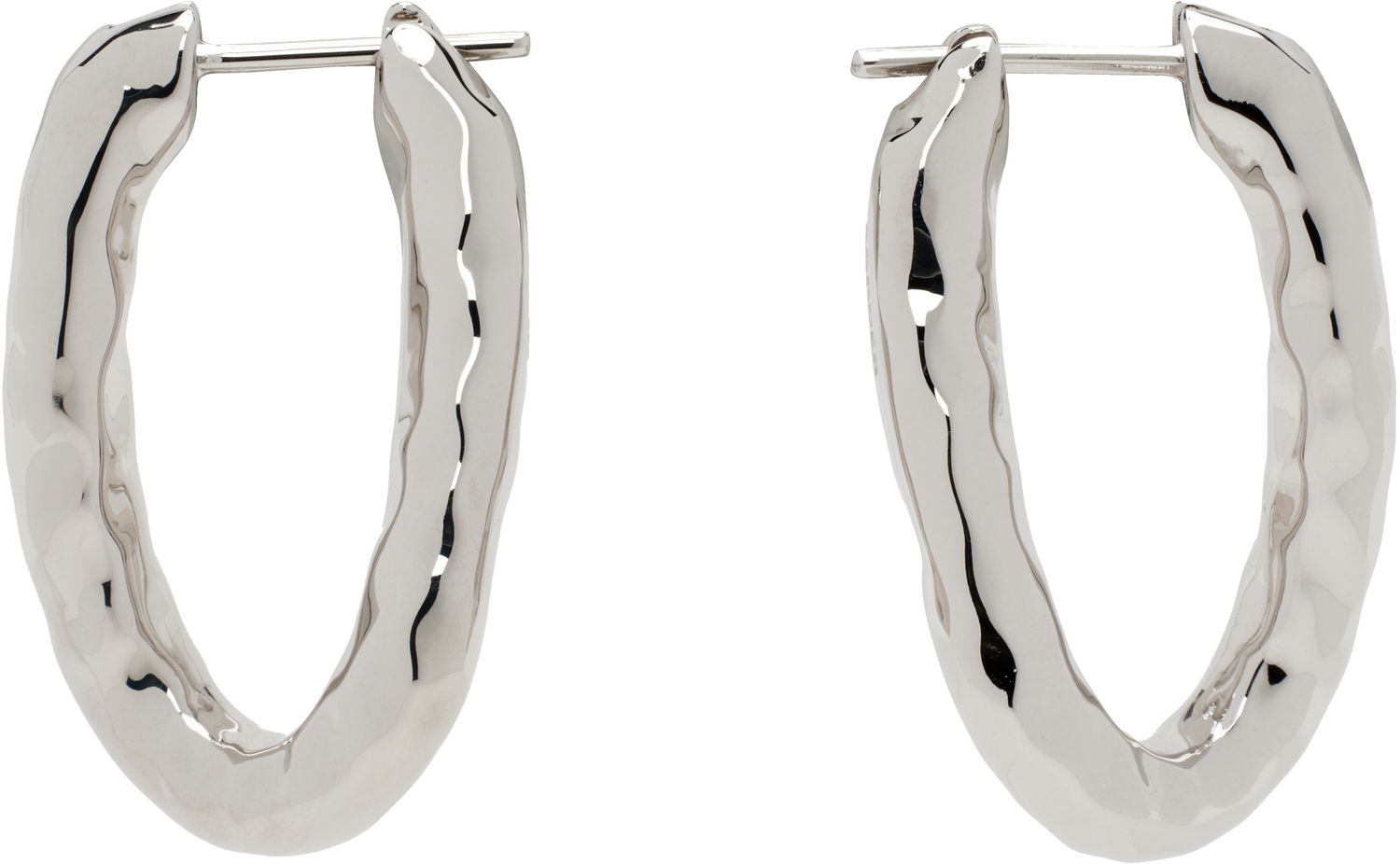 Náušnice Jil Sander Jil Sander Molten Hoop Earrings Metalická | J11VG0256_P6959, 0