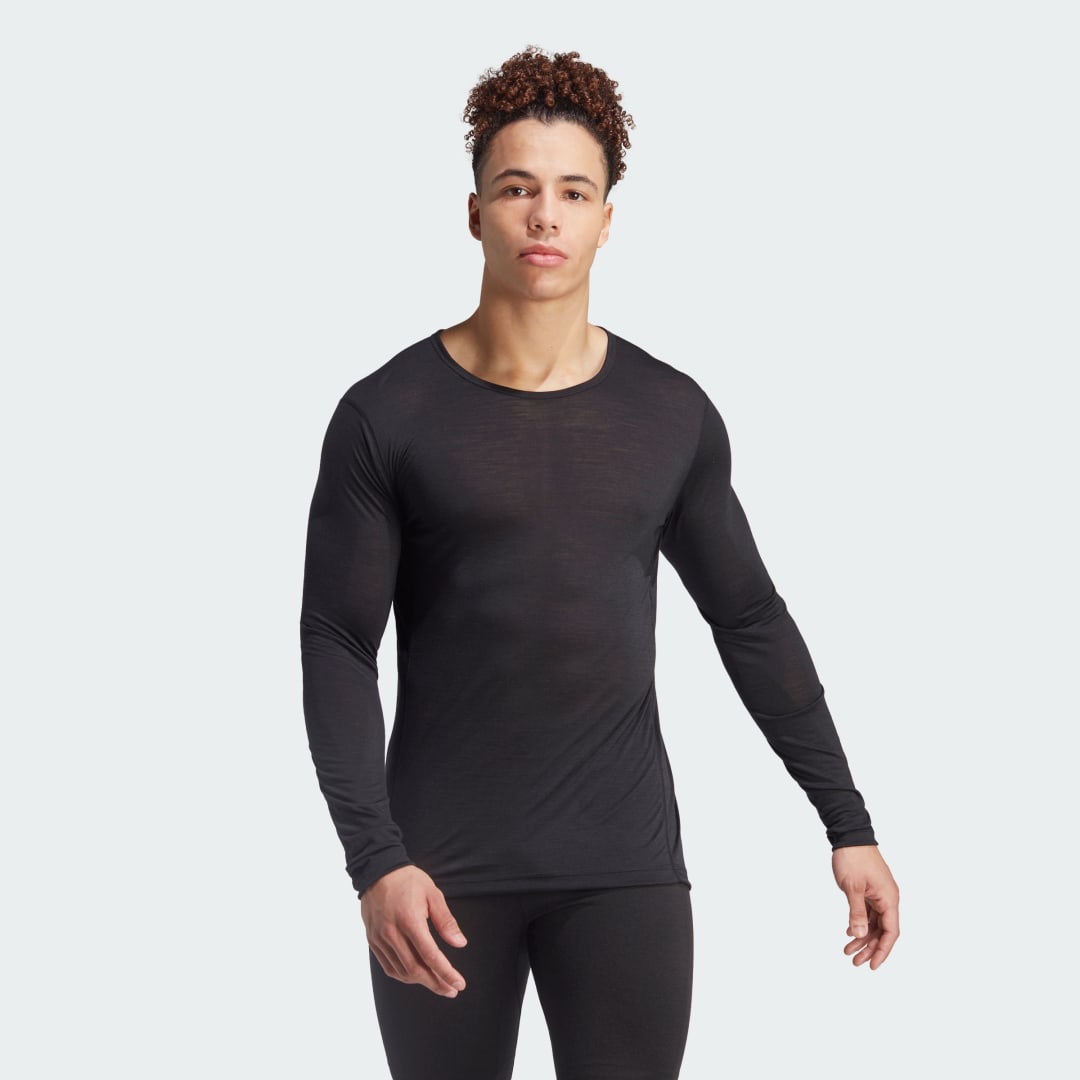 Tričko adidas Originals Xperior Merino 150 Baselayer Top Čierna | HZ8559, 1