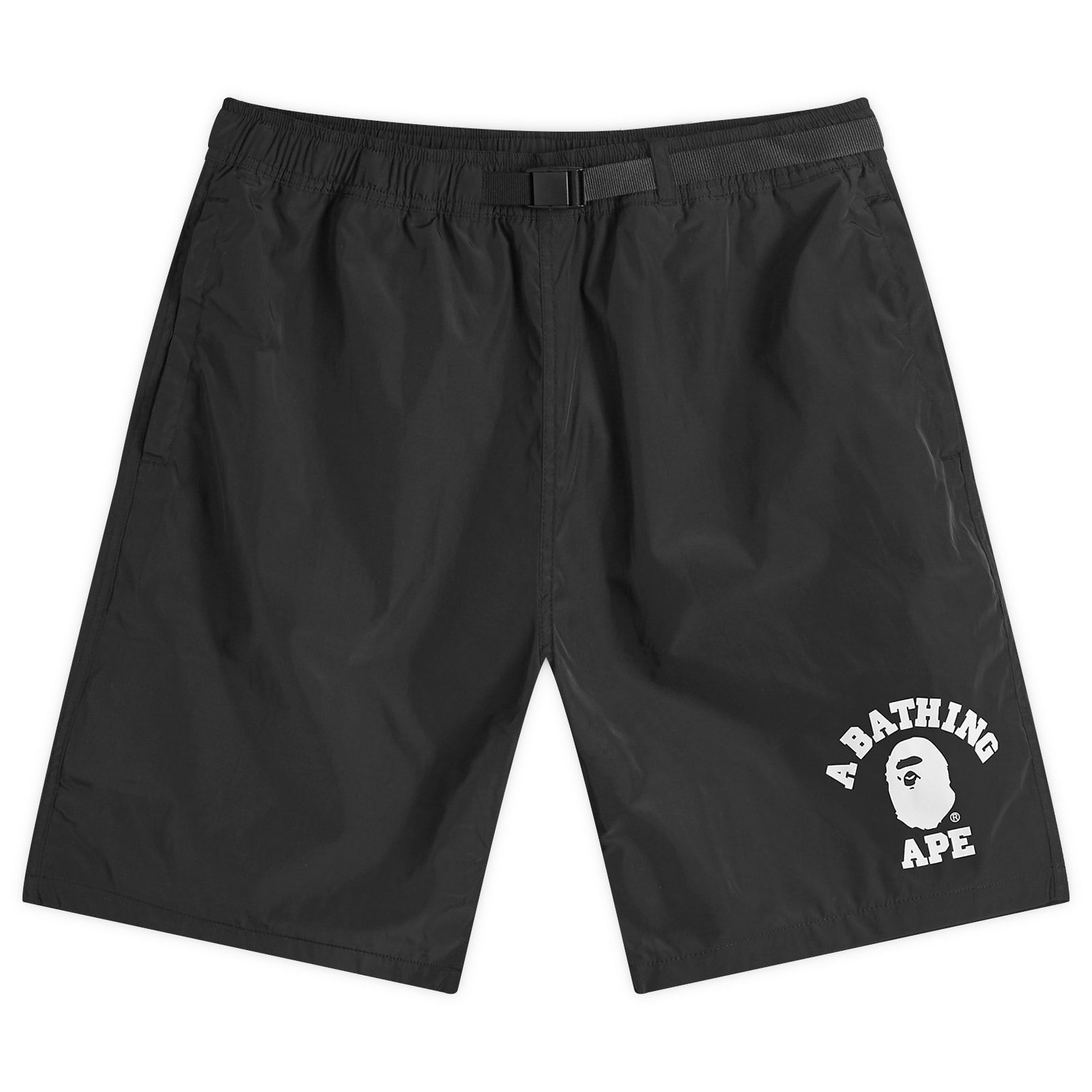 A Bathing Ape Men's College Beach Shorts in Black, Size Large | END. Clothing