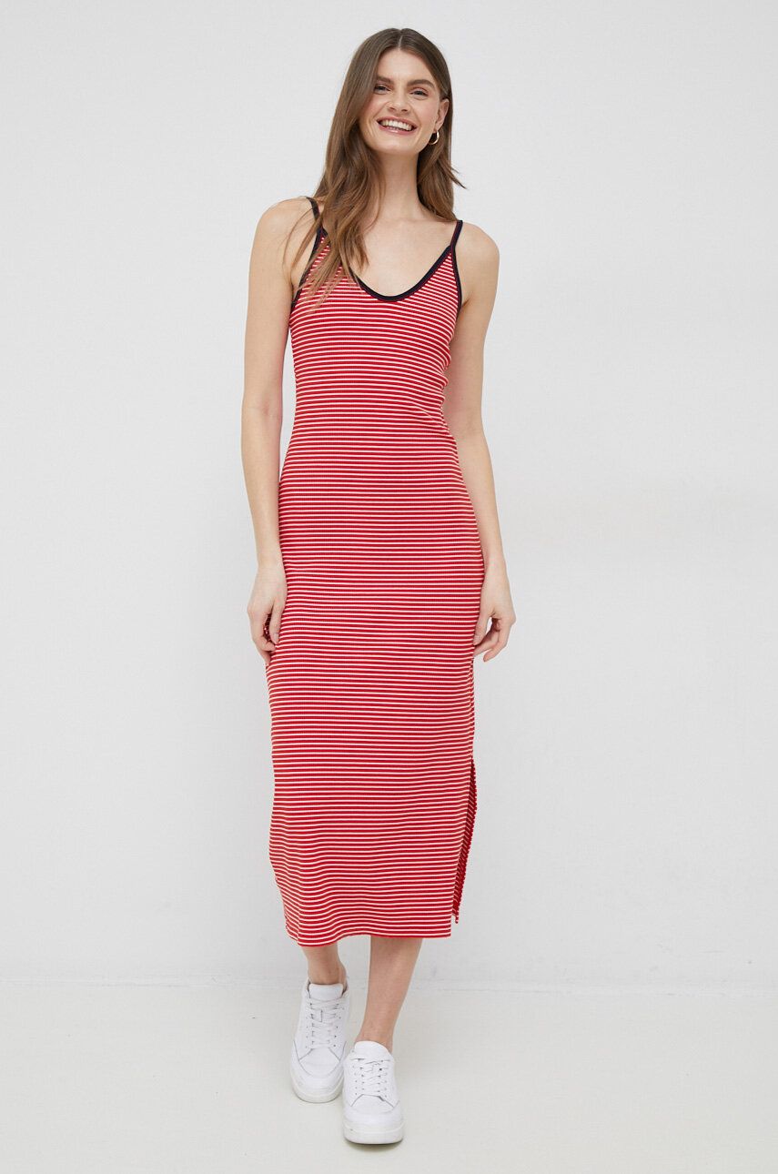 Šaty Tommy Hilfiger Dress Červená | WW0WW37834.PPYX, 0