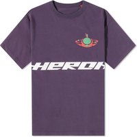 Tričko HERON PRESTON Globe Burn T-Shirt Fialová | HMAA032F23JER0173750, 1