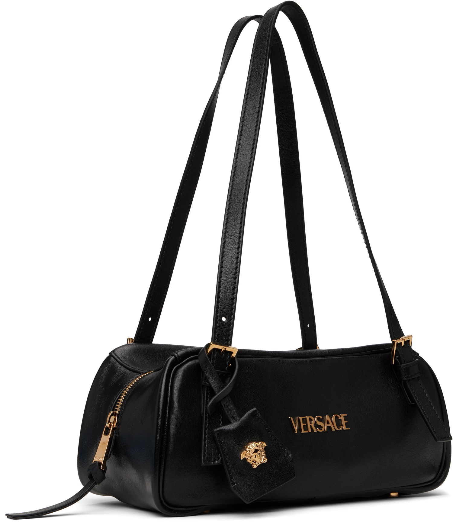 Taška cez rameno Versace Versace Tag Bowling Shoulder Bag Čierna | 1015792_1A13171, 1