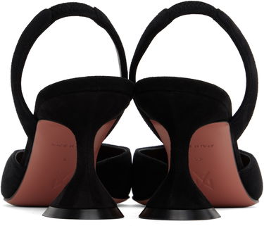Tenisky a topánky Amina Muaddi Suede Sling Heels Čierna | HOLLI SLING 70 SUEDE, 1
