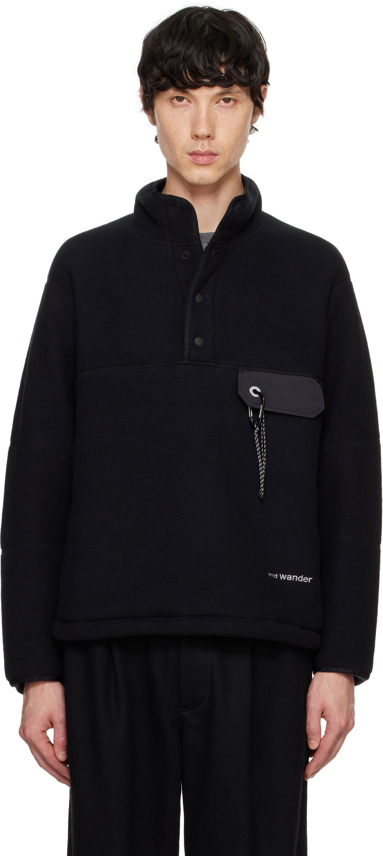 Mikina and wander Wool Fleece Sweatshirt Čierna | 5744281144, 0