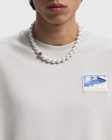 Náhrdelník Casablanca Faux Pearl Necklace With Logo Accent Biela | APS25-JW-256-01, 3