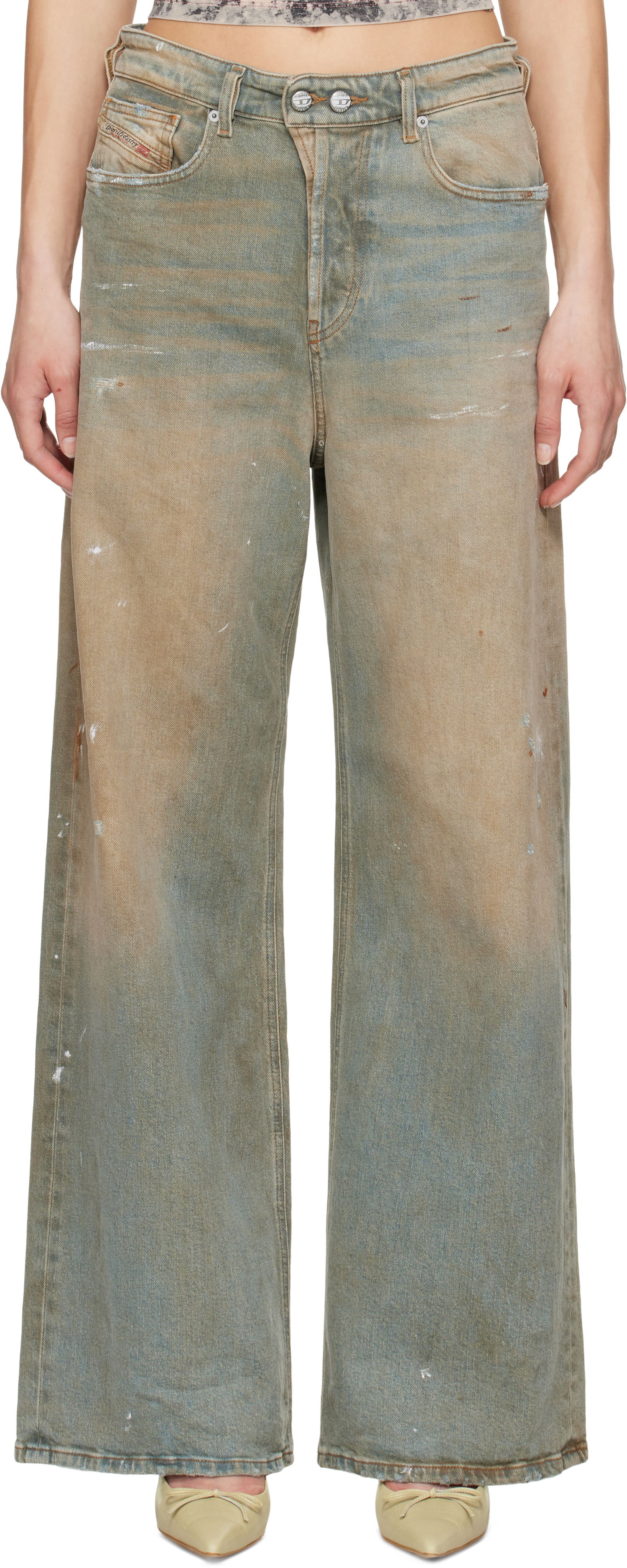 Džínsy Diesel Diesel 1996 D-Sire Relaxed Fit Jeans Modrá | A06925 007Z4, 0