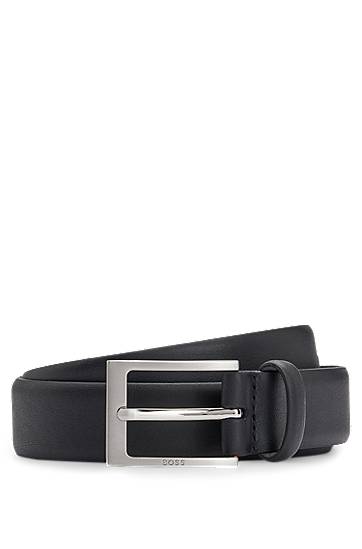 Opasok BOSS BOSS Nappa Leather Belt with Buckle Čierna | 50481068